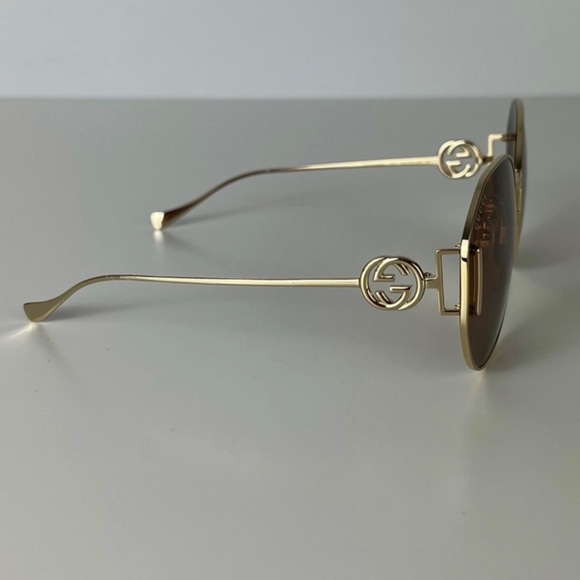 NEW GUCCI AUTHENTIC DESIGNER ROUND SUNGLASSES - Picture 8 of 12